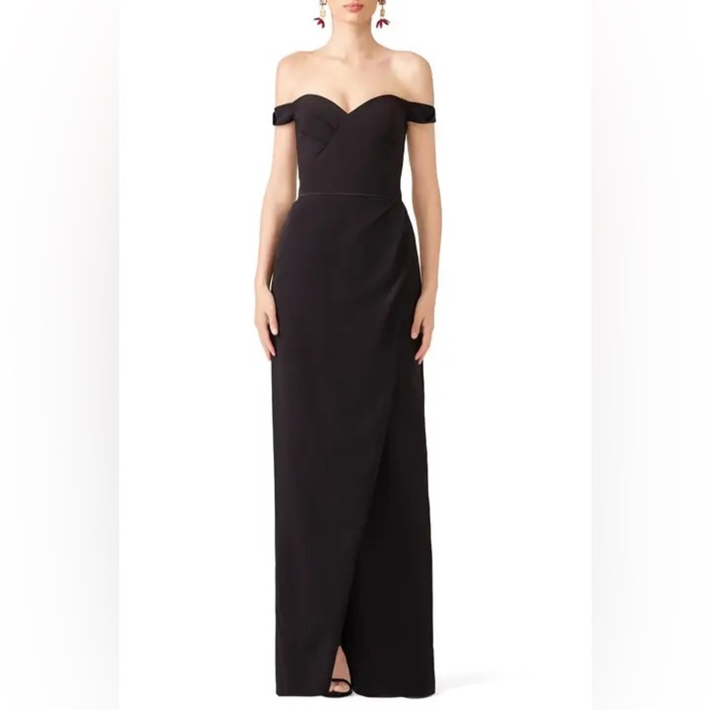JS Collections Sweetheart Black Gown